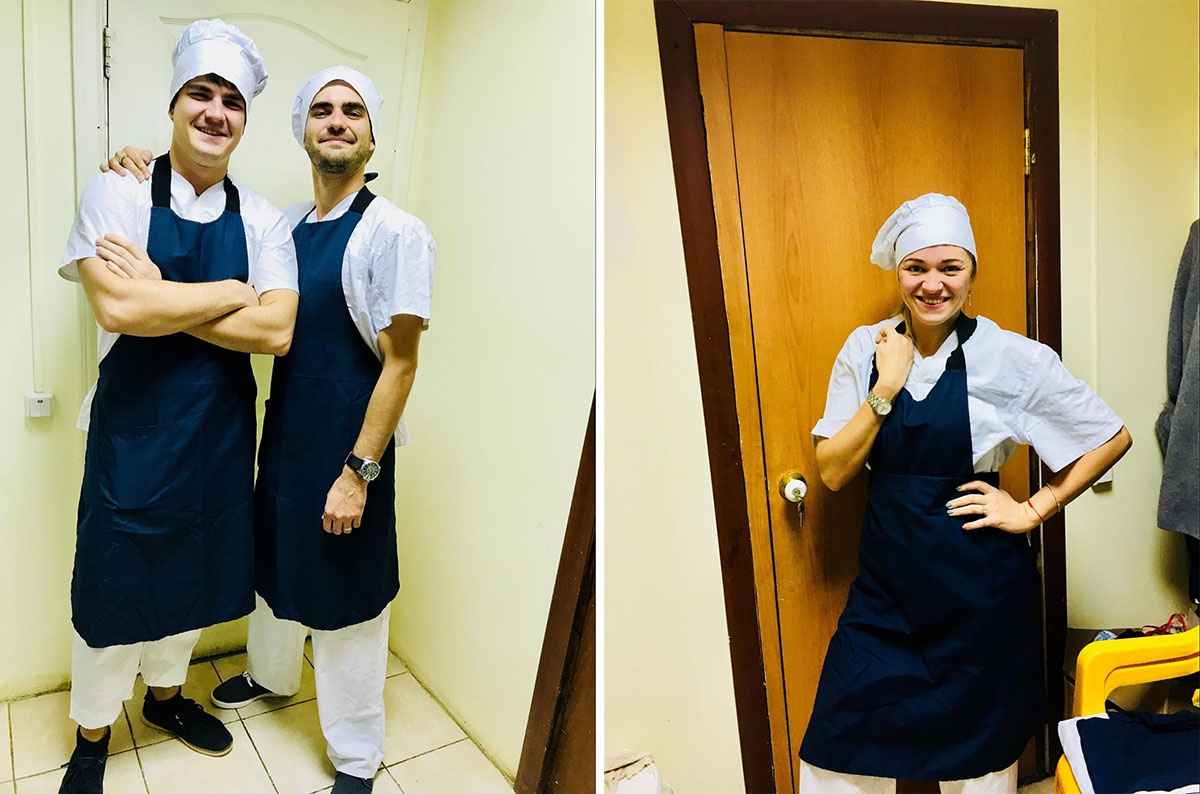 За три дня обучения в Ижевске Игорь, его брат и девушка узнали весь процесс работы пекарни изнутри — побывали в роли пекарей и продавцов 
